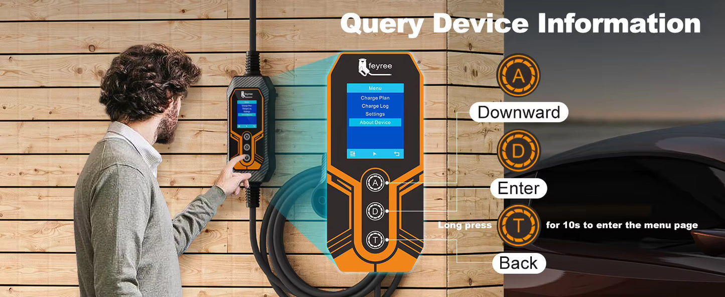 Type2 Portable EV Charger 11KW 16A 3Phase feyree