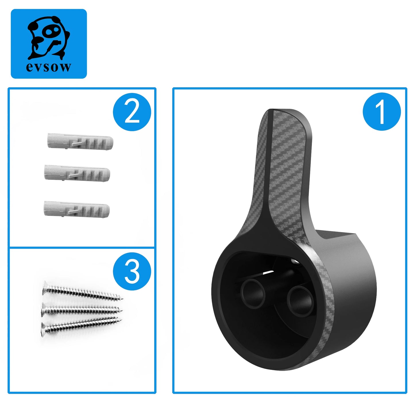 Wall Mount Cable Holder EV Charger Type2