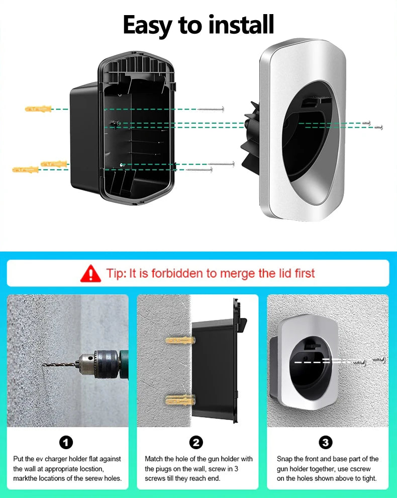 Type2 EV Charger Holder for Wallbox