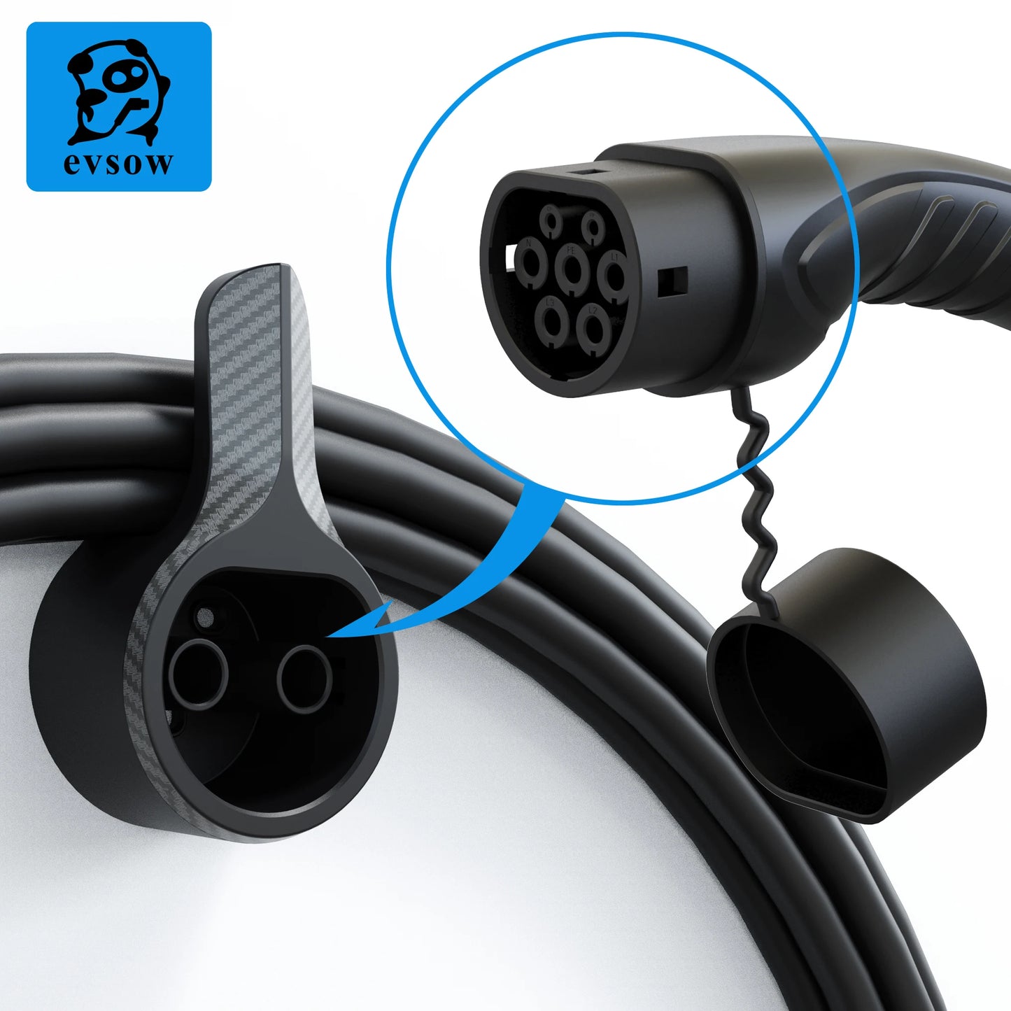 Wall Mount Cable Holder EV Charger Type2