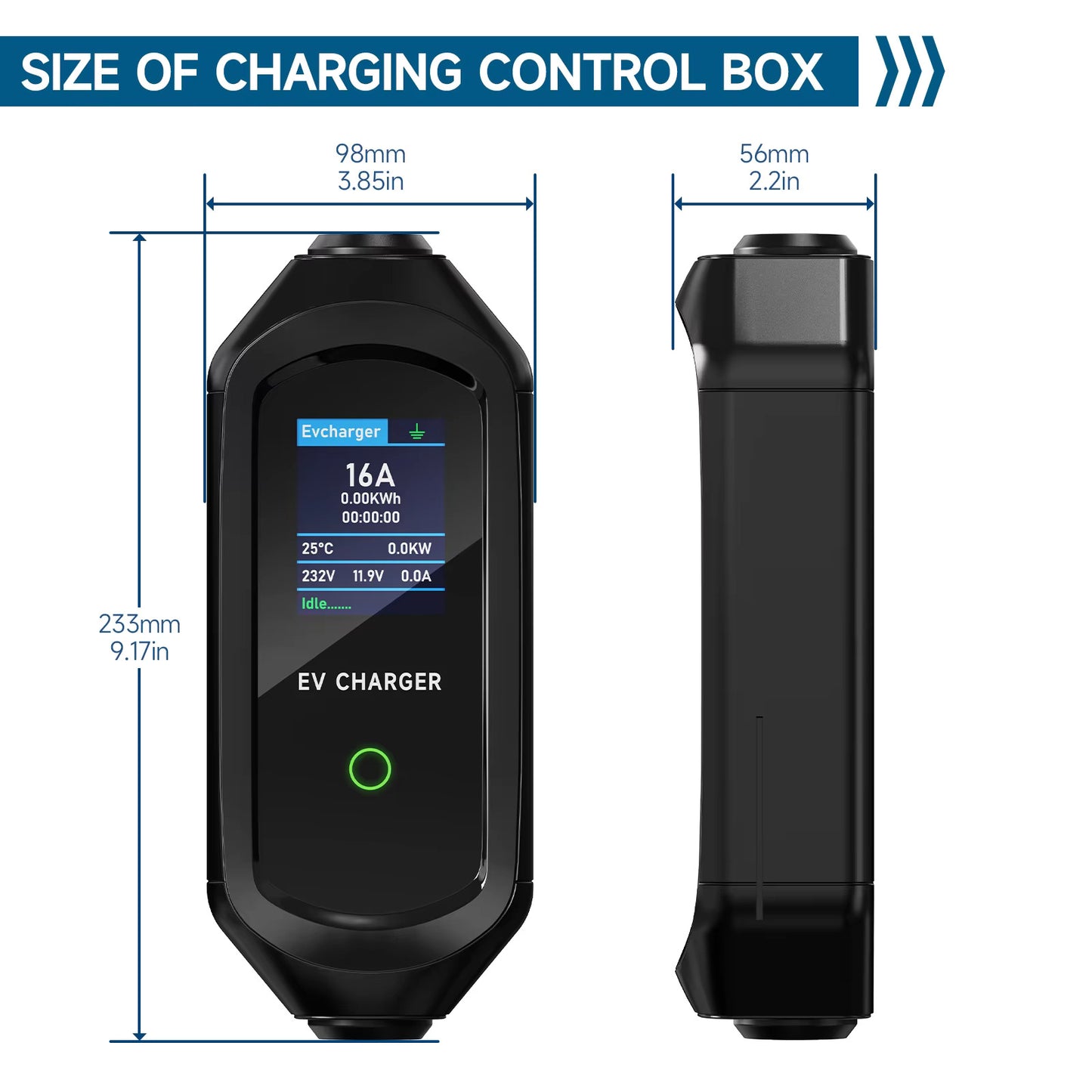 Size of charging control box 10M