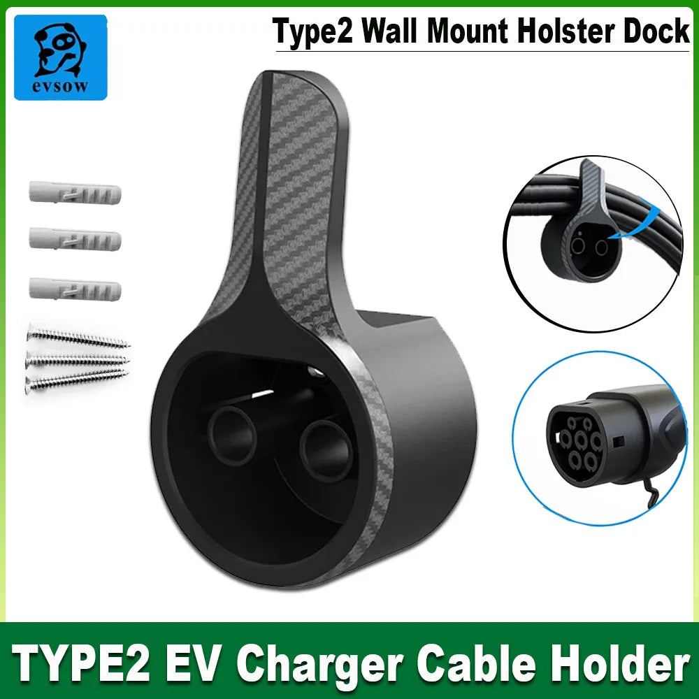 Type2 EV charger cable holder